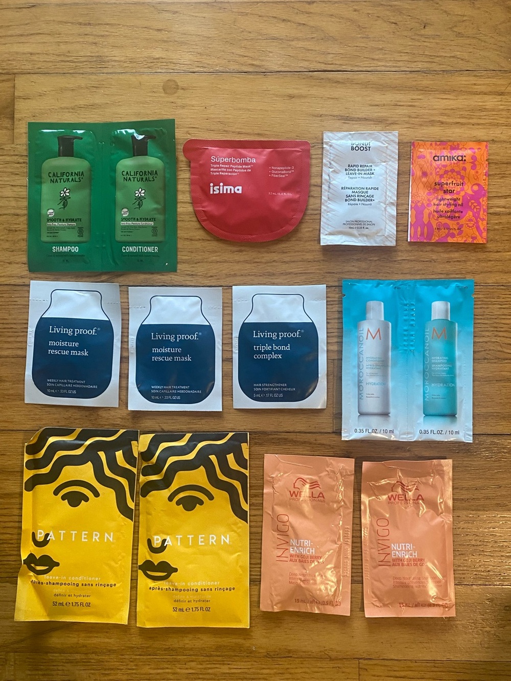 12Pc Haircare Packet Lot - Isima, Pattern, More